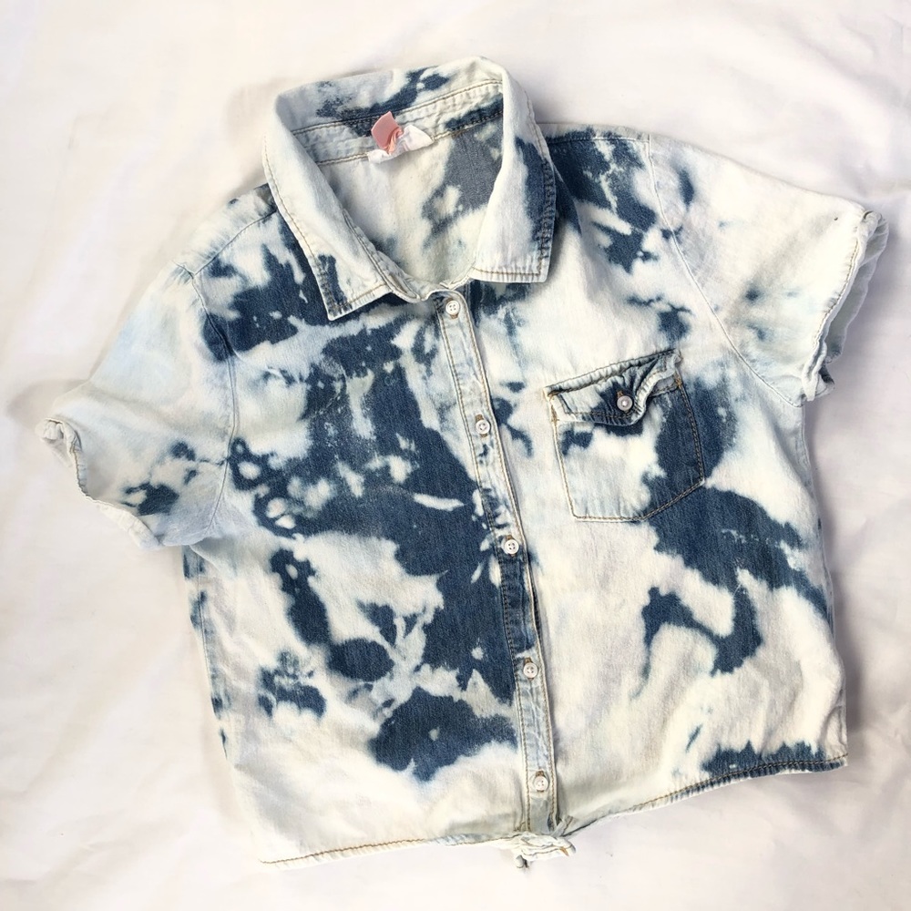 Custom denim crop top